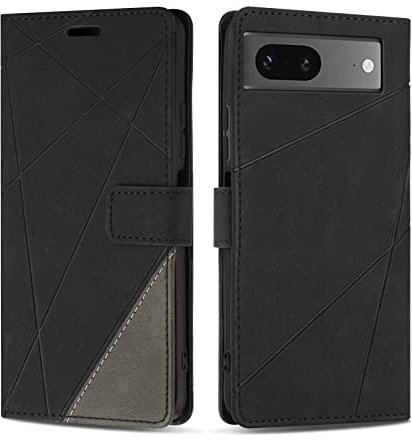 SONWO Case for Google Pixel 7, Premium PU Leather Flip Wallet Case Magnetic Closure Cover Case Card Slots kickstand Phone Case for Google Pixel 7, Black