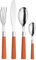 Pintinox Lot de 24 couverts en velours couleur orange, boîte cadeau