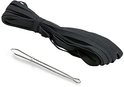AHPYEUHK Gummiband Nähen 6M Gummiband Breit 10mm Schwarz Hosengummi Breites Gummiband Elastisches Band Elastic Band für DIY Handwerk Nähzubehör
