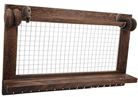 BESPORTBLE Wooden Shelf Retro Floating Shelves Wooden Wall Rack Metal Bookshelf Vintage Hanging Shelves Locker Shelf Wood Storage Wall Shelves Wall Book Shelves Old Fashioned Wooden Frame