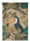 Bilderwelten Wandteppich Vintage Collage - Tukan im Dschungel türkis Botanik Holzstäbe Wandbehang XXL 135x90 cm Wandtuch Wandbild Tapisserie