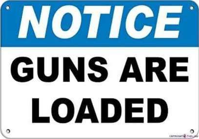 Cartello stradale con indicazione di avviso Guns Are Loaded Security Wall Art Outdoor Indoor 30,5 x 20,3 cm nuovo alluminio metallo latta segno