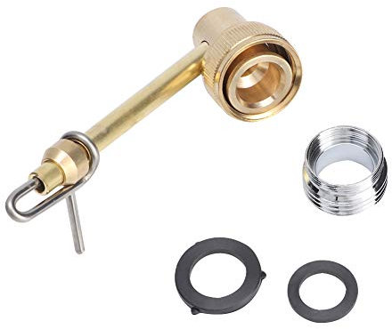 Natudeco Beer Bottle Washer Brass Beer Jet Bottle Washer Sink Faucet Adapter Beer Faucet Jet for Carboy Homebrew Bottles Bottling
