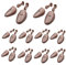 EchoDone 10 Pairs Plastic Shoe Tree Stretcher Shaper for Men, Brown, L