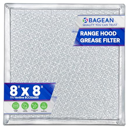 Stove Hood Vent Filter 8x8 Range Hood Filter Replacement for BCC024600 Ventline Range Hood Vent Filter for Exhaust Fan - Aluminum Mesh Grease Filter for Range Hood Filters the Kitchen Oven Air