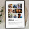 Elbeffekt Oma Geschenk Weihnachten - Personalisiertes Fotogeschenk auf Holz - Geschenk für Oma, Beste Oma, Geschenk Oma, Oma Geschenke zum Geburtstag, Beste Oma Geschenke, 8 Bilder