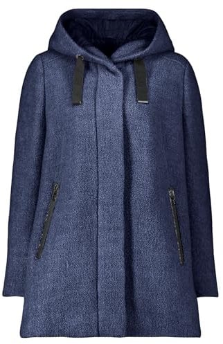 Gil Bret Damen Wolljacke mit Kapuze Moonlight Blue Melange,42