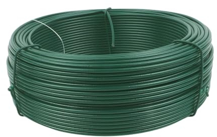 BAUSTER® Gartendraht grün PVC ummantelt | Bindedraht für Pflanzen, Kabel, Netze, Basteln, Gartenbau – 1,4 mm–2,6 mm x 50–52 m – beschichtet & witterungsfest (2,0 mm × 50 m)