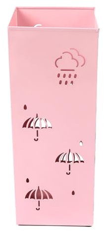 TITA-DONG Portaombrelli in Metallo, Portaombrelli Autoportante per Ingresso, Elegante Design Cavo Nuvole di Buon Auspicio Contenitore per Ombrelli Antiruggine per Ingresso Ufficio Casa(Rosa)