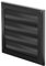 Awenta 4 inch / 100 mm External Gravity Grille - Black Air Vent Cover with Shutters - Ducting Exhaust Hood Vent. Extractor Fan Back Draught Covers with Flaps, Outdoor Wall Ventilation Air Cap.