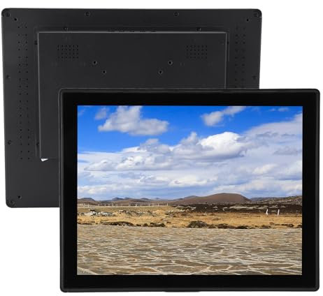 Monitor Touch Industriale da 15, Display Capacitivo HDMI, USB, VGA, Touch Ad Alta immunità a 10 Dita, Touchscreen True-Flat per Automazione di Chioschi POS per Dispositivi