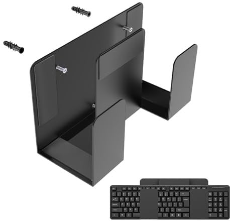 Keyboard Organizer Wall Mount | Display and Tablet Organizer on the Wall | Wall Mount Laptop Stand, Laptop Wall Mount Cable Box Mount Fit for Router/Modem Keyboard