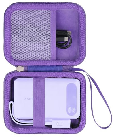khanka Hard Case Replacement for Anker Power Bank, 10,000mAh 10K 22.5W Portable Charger,Case only. (Purple)