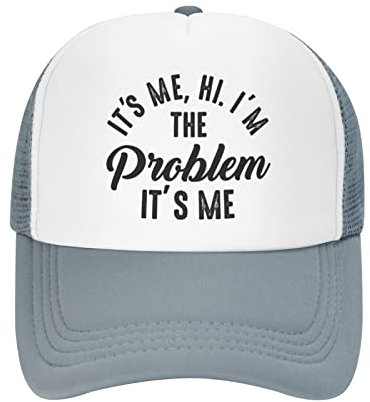 It's Me Hi I'm The Problem It's Me Geschenke für Frauen Männer Geschenke Trucker Hat Männer Frauen Baseball Cap Mesh Sommermütze Schwarz