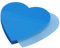 ONLYKXY Transparente Haftnotizen in Herzform, 7,1 x 7,2 cm, wasserdicht, selbstklebende Buchregister, 150 Blatt, PET-Marker, Haftnotizen, Block (blau), 3 Stück