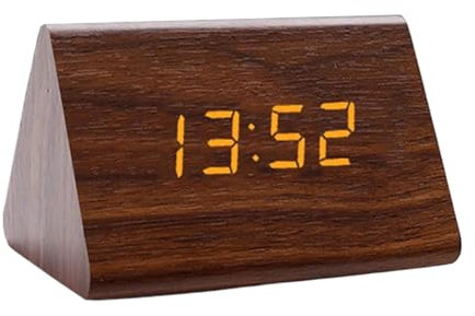 SUIOPPYUW Wecker mit 3 Alarmsätzen für einfaches Aufwachen, 12/24 Stunden Uhr, Wecker für Schlafzimmer, Wecker für Kinder
