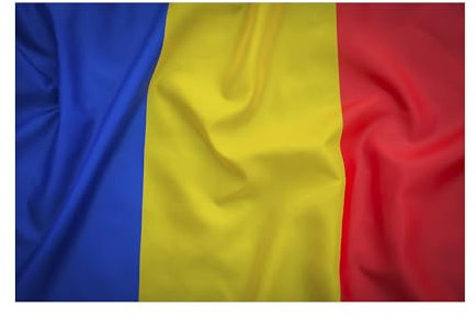 Bandera de Rumanía, Bandera 90cm x 150cm, Bandera Grande con Trabilla para Mástil y Cordones para Sujetar, Bandera Ligera, Bandera para Deportes, Fútbol, Edificios (Rumania 1ud)