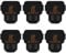 HAFRILY Lot de 6 accessoires en bambou pour imprimante 3D - Bloc chauffant - Couvercle en silicone - Compatible avec extrudeuse haute température - Bambu Lab A1 et A1 Mini Series (noir)