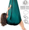 Aerial Yoga Hängematte Set, Aerial Yoga Swing Air Fliegen, Nestschaukel, Yoga-Schaukel Hammock Swing 200 Kg Max. Tragfähigkeit Mit Beschläge, Anti-Gravity-Übungen(Dunkelgrün,150x280CM/59x110in)