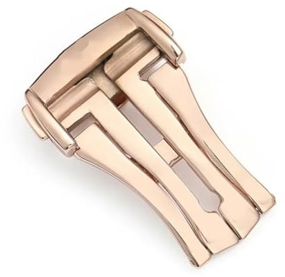 MAMA'S PEARL Boucle Déployante For Omega Boucle En Acier Inoxydable Bracelet En Cuir/caoutchouc Fermoir Déployant En Métal 16 Mm 18 Mm 20 Mm Accessoires Outils Accessoires de montre(Rose Gold,16MM_NO