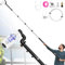 LyriFine Electric Solar Panel Cleaning Kit, 6.2Meter Water-fed Extendable Window Cleaning Pole with 5-stage Telescoping Pole, 2-speed Window Cleaning Brush for Conservatory Roof, Window, PV System