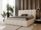 GRAINGOLD Imperial Bett 180x200, Polsterbett mit Bettkasten, Polsterbett mit Stauraum, Bouclé-Stoff, mit Lattenrost, mit Kopfteil, ohne Matratze (Creme, 180x200)