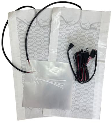 Jaqperd Kit Riscaldante Universale per Sedili Auto 12V Cuscinetti Riscaldanti In Fibra di Carbonio di Interruttori A Doppio Controllo A 2 Livelli Pulsanti