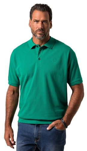 JP 1880 Herren große Größen Übergrößen Menswear L-8XL bis 8XL, T-Shirt, Poloshir, JP1880-Brustdruck, Bauchshirt, Piqué, grasgrün 3XL 712617451-3XL