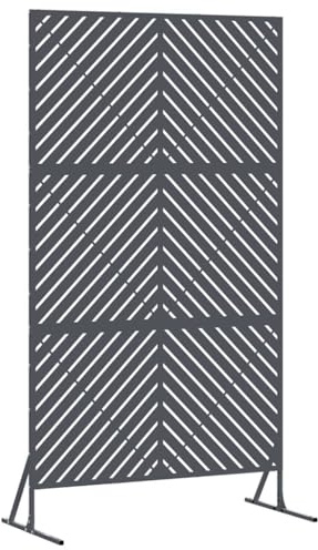 vidaXL Sichtschutz 100 x 50 x 180 cm Stahl Anthrazit | Robustes Metall, das lange hält und wetterfest ist – perfekt für den Außeneinsatz,