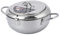PEPLAYTAL Friteuse à Température Contrôlable Acier Inoxydable pour Cuisine Couvercle Rabattable Friteuse Polyvalente pour Types