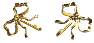 Pqahffowr 2 Pcs Bow Hook Towel Robe Hook, Brass Wall Hook Wall Hanging Towel Hook for Bathroom Bedroom Bathrobe S