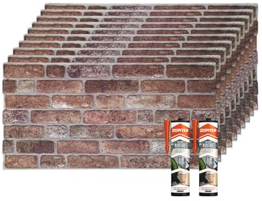 IZODEKOR 3D Wandpaneele Steinoptik | 50x100x2 cm | Styropor Wandverkleidung Steinoptik aus EPS für Innen- und Außenbereiche | Wasserfest | Inklusive Styroporkleber | SL-1907
