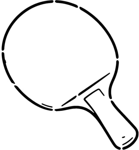 Azeeda 'Table Tennis' Reusable Stencil – Durable Decorative Template for Painting and Spraying on Walls, Tiles, Wood, Fabric & Craft Projects - XXL (A2) (WS00083818)