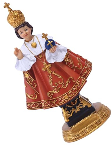 Healeved Katholische Jesuskind Figur aus Kunstharz, Jesulein Statue | Verblasst Nicht, Tisch und Raumdekoration, Vintage Geschenk, Christliche Skulptur, für Zuhause