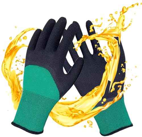 Garden Gloves - Waterproof Puncture Resistant Rubber Protection, Thorn Proof Abrasion Guard | Durable Yard Work Hand Cover With Flexible Grip, Protective Gardening Accessories For Planting Landscaping