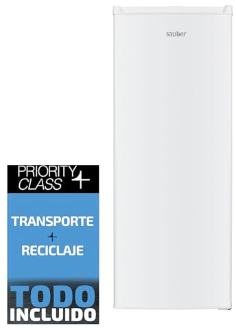SAUBER, Frigorífico 1 puerta, SERIE 3-1F14326WH, E, 143 x 55 cm, 242 litros, Puerta Reversible, LED, Cajón Frutas y Verduras, Motor Inverter, ENTREGA Y RETIRADA USADO DOMICILIO