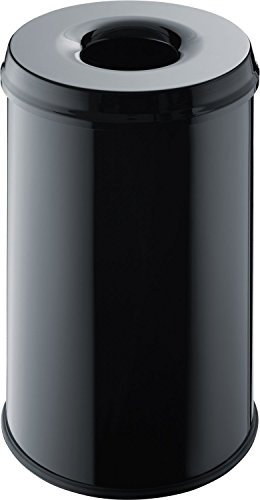 helit H2515695 - Sicherheitspapierkorb mit Löschkopf „the guardian“ 30 Liter, schwarz