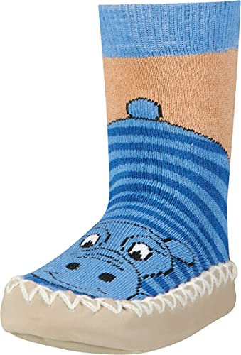 Playshoes Pantofole da Cottage Unisex - Bambini e ragazzi, Blu (Ippopotamo Blu), 31/34 EU