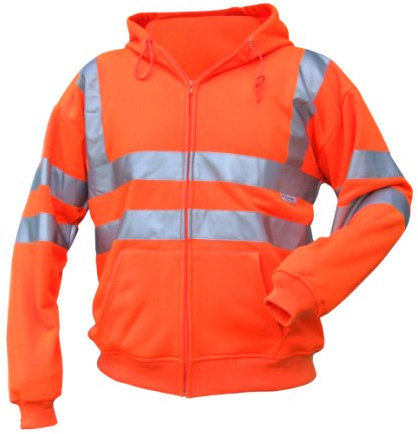 B Seen Hooded Sweatshirt Hi-Vis Orange - XL