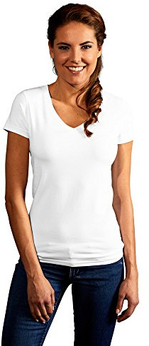 V-Neck T-Shirt Slim Fit Damen