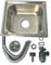 Oypla Brushed Stainless Steel Top Mount Kitchen Bowl Sink - Includes Full Plumbing Kit