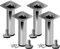 Stahlia Möbelfüße verstellbar (4er Set) Chrom Glanz 18cm Höhe belastbar bis 50kg Sofafüße Schrankfüße Möbelbeine höhenverstellbare Füße Metallbeine