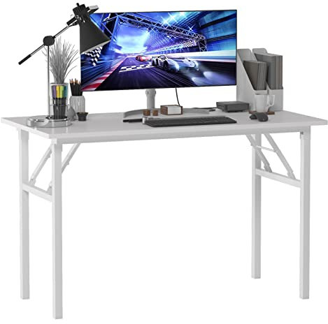 SogesHome Klapptisch Computertisch 120 x 60 x 75 cm PC Tisch Schreibtisch Bürotisch Büroarbeitsplatz für Home Office Verwendung Schreibtisch Esstisch Konferenztisch