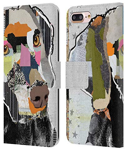 Head Case Designs Offizielle Michel Keck Weimaraner Hunde 2 Leder-Wallet-Hülle Kompatibel mit Apple iPhone 7 Plus/iPhone 8 Plus
