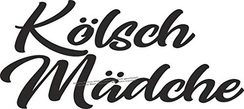 WB wohn trends Auto-Aufkleber, Kölsch Mädche, Köln, schwarz, 15cm breit, Farbe und Größe wählbar, KFZ-Sticker LKW Spruch