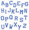 Iron on Patches Letters 26pcs A-Z Alphabet Patches Animal Shaped DIY Motif Iron On Or Sew On Patches Appliques for Jeans Jackets Backpacks(Blue)
