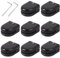 Neoteck 8 Pezzi Morsetto Vetro 8-10mm Supporto Vetro Regolabile Acciaio Inossidabile 304 Morsetti Ferma Vetro con Cacciaviti Esagonali per Ringhiera Balaustra Corrimano della Scala - Nero