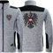 EXPRESS-STICKEREI ÖSTERREICH Strickfleecejacke Herren Adler GESTICKT (DE/NL/SE/PL, Alphanumerisch, L, Regular, Regular, White Melange/Carbon)
