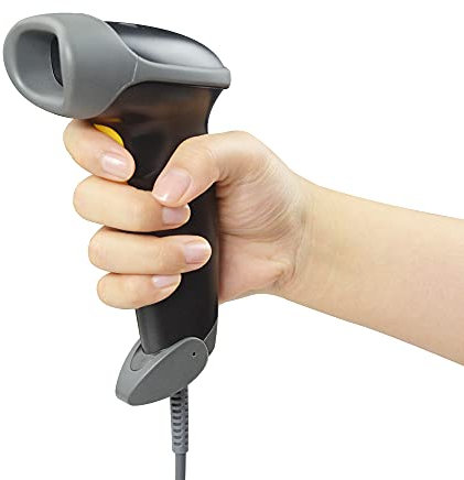 Barcode-Scanner 2DQR1D-Barcode-Leser Kabelgebundener Barcode-Scanner kompatibel mit Smartphone, Tablet, PC, CCD Barcodeleser Arbeiten mit Windows, Mac, Android, iOS