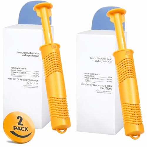 Bilinavy Spa Ag+ Mineralsticks für Whirlpool, Silberionen-Mineralkartusche hält 4 Monate Leckereien (2, gelb)